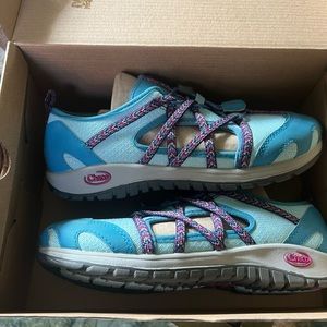 Chaco Kids Outcross Shoes Blue Crystal size 5